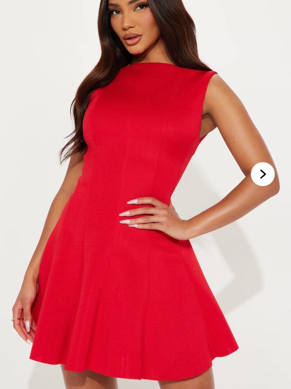 NWT Red Pleated Mini Dress